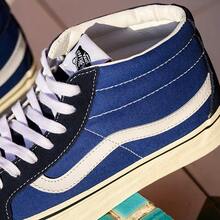 2026 Spring Vans SK8-Mid Reissue Navy Blue Mid-Top Unisex Casual Sneakers VN0A391F5TU - Blue - View 3
