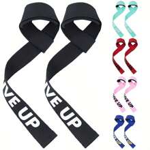2pcs - Lifting Wrist Straps For Weightlifting With Non-Slip, Hard Pull Exercise Straps, Power Workouts Lifting Wrist Strap, Padded Wrist Support Wraps For Powerlifting, Bodybuilding, Gym, Workout, Strength Training, Deadlifts - Men & Women