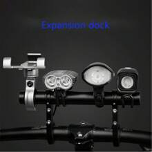 1pc Multi-Functional Bicycle Extension Rack, Dual Bar Aluminum Alloy Flashlight Speedometer Light Dock Holder Bicycle Accessories