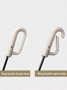 1pc Automatic Folding Umbrella With Buckle, 8 Ribs, Extra Large & Thick, Dual Use Sunshade & Rainproof, High Density Fabric, Lotus Leaf Repellent, Suitable For Men & Women, Portable, Wind & Rain Resistant, Dual Layer Protection, Random Handle Style (Rotating Or Buckle) - Multicolor - View 6