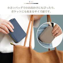 Mini Wallet, Won't Fold Bills, Bi-Fold, Large Capacity, Accordion-Style, Card Case, Box-Shaped, Coin Purse, Genuine Leather, Small Wallet, For Women And Men - 黑色 - 查看 6