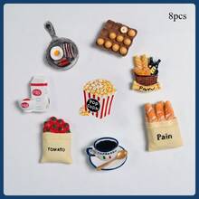 1pc/4pcs/5pcs/5pcs-Style 1/6pcs/7pcs/7pcs-Style 1/8pcs/8pcs-Style 1/9pcs/9pcs-Style 1/10pcs/10pcs-1/11pcs/12pcs/13pcs 3D Realistic Food Magnetic Stickers, Delicious Food Themed Stickers, Creative Fridge Magnets, Decorative Accents For Office, Kitchen, Whiteboard, Storage Cabinet, Dishwasher, Home Decor, Gifts For Friends And Family, Valentine's Day - 彩色 - 查看 12
