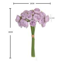 1 Bunch Silk Peony Bouquet Artificial Rose Flower 27 Flower Heads Artificial Peonies Flower For Home Wedding Party Centerpieces Arrangements Bridal Shower Decorations
