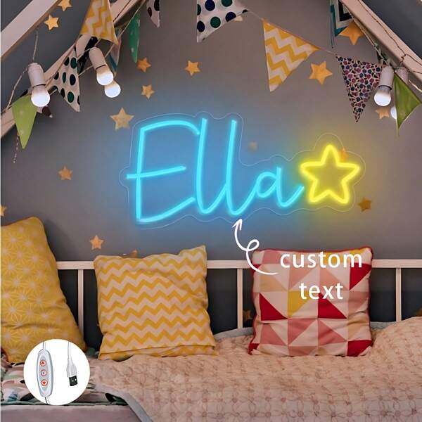 Kundenspezifische Neon-Schilder, personalisierbare Neon-Schilder für Wanddekorationen, personalisierte Neon-Schilder für Raumdekoration, Geschenke für Jungen, Mädchen, Schlafzimmerdekoration Geburtstagsparty Geschenke Spielzimmerdekoration Schulanfang