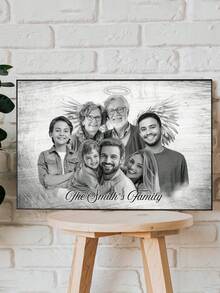 1 Estilo - Agrega a un ser querido fallecido a la foto, Agrega a una persona fallecida a la imagen, Retrato familiar personalizado a partir de una foto, Combina fotos, Regalo conmemorativo personalizado - Como se muestra - Ver 7