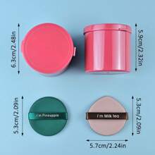 Set de 7 piezas de esponjas de maquillaje con cojín de aire, incluye estuche de almacenamiento, disponibles en forma redonda/de lágrima, para usar en seco y húmedo, ideal para base de polvo, BB cream, etc.