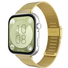 Pulseira Milanesa Sem Lacunas Compatível com Huawei Watch Fit 3/4/4Pro, Pulseira de Aço Inoxidável Ajustável, Pulseira de Metal para Galaxy Watch 6 4Classic 47 43 42 46mm 7 6 5/Pro 4 40 44 45mm, Pulseira de Metal para Homens