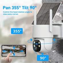 4MP Wireless Outdoor Solar Surveillance Camera,Powered By 7500mAh Battery, 5G WiFi Smart Surveillance Camera, With Spotlight And Alarm, Two-Way Audio, Color Night Vision, AI And PIR Motion Detection, AI Detection For Home Security, Supports Alexa, Two-Way Communication, Waterproof, Cloud/SD Storage