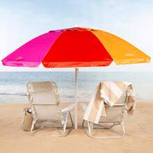 Aktive Ombrellone da spiaggia antivento da 240 cm, protezione UV50, tessuto Oxford 90G, ventilazione Max+Air, inclinabile e custodia per il trasporto inclusa. Design antivento, ideale per spiaggia, giardino o campeggio, facile da montare e trasportare. ✅ Consegna in 24/48 ore in Spagna continentale. - nero - Visualizzare 2