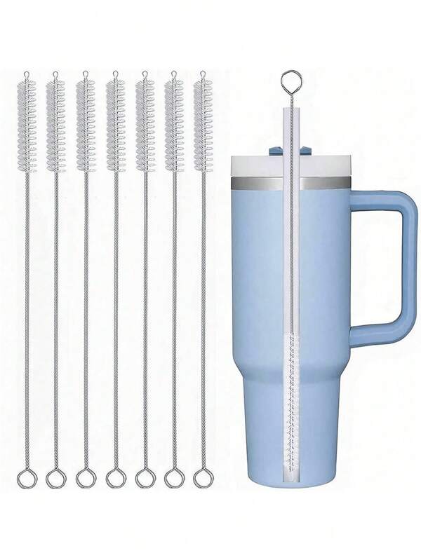 2/5pcs Cup Straw Cleaning Brush, Reusable Straw Cleaner Fits 40/30/20 Oz Tumblers, 10mm Diameter Pipe Cleaner Suitable For Water Bottles And Straws, For Outdoor, Camping