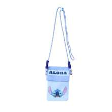 Miniso Geantă de telefon MINISO Disney Stitch în stil hawaian, capacitate mare pentru obiecte mici, curea de umăr reglabilă, esențială pentru a crea look-uri elegante la petrecerile pe plajă și la cumpărături (1 buc.)