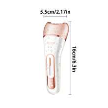 Kemei KM-6053 Women's Electric Hair Removal Device, 6-In-1 Multifunctional Ladies Shaver, Equipped With 6 Heads, Suitable For Face, Nose, Legs, Underarms, Hair Removal Tool, Portable Travel Eyebrow Trimmer, Halloween, Christmas Gift.