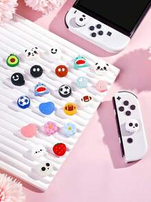 2 件拇指握把帽，适用于 /Switch OLED/Switch Lite，控制器硅胶操纵杆帽盖，适用于 Switch 控制器，游戏控制器配件 - 彩色 - 查看 4