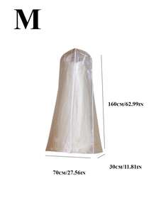 1 件透明婚纱罩，衣柜防水防尘服装袋，便携式家庭和旅行收纳袋，学校用品学校用品宿舍必需品衣服整理器衣柜整理和存储卧室