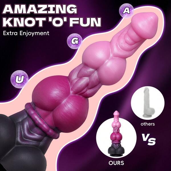 10.43 Inch Huge Monster Dildo Dragon Horse Dildo Big Fantasy Dildo With 2 Knots, Giant Anal Dildo XL Thick Dildo With Strong Suction Cup, Massive Knot Dildo Dog Animal Dildo, Adult Sex Toys For Women Men