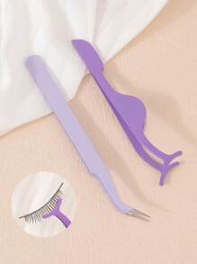 RANCAI 2 pezzi Arricciaciglia in acciaio inossidabile, accessorio per estensioni ciglie per principianti, pinzette per sopracciglia, accessori per il trucco