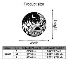 1 Piece Indoor Decor Sun And Moon Metal Wall Art - Mysterious Symbols, Romantic Valentine's Day Or Birthday Gift, Vintage Style, Indoor/Outdoor Hanging, Perfect Room Decor, Suitable For Room Decor.