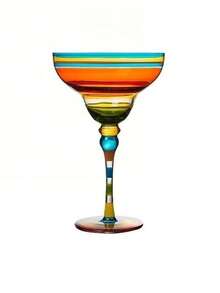 1 Pc, 250ML, Artificial Hand Painted Crystal Red Wine Glass, Cocktail Glass, Margarita Glass, Suitable For Home, Holiday Gatherings And Parties