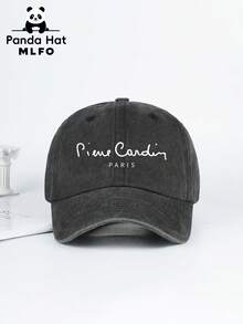 2025 New Milano Italian Print Baseball Cap, Vintage Washed Classic Fashion Soft Top Sun Hat, Breathable Foldable Suitable For Spring/Summer, Adjustable Size, Ideal Father's Day Gift - AXEPEAK - View 10