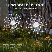 1 pezzo Luce solare da giardino da esterno, impermeabile, adatta per giardino, matrimonio, festa, prato, festival musicale, decorazione per vacanza, bianco/bianco caldo/colorato