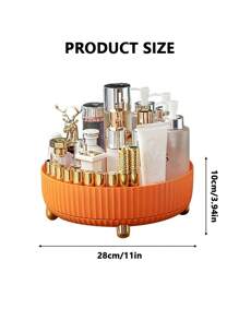 1 caja de almacenamiento de maquillaje giratoria de escritorio, caja de almacenamiento de papelería, portalápices, estante de exhibición de cosméticos, cubo de almacenamiento de brochas de maquillaje multifuncional, caja de almacenamiento de productos para el cuidado de la piel, caja de almacenamiento de brochas de maquillaje de plástico