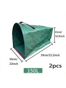 1 pieza Bolsa reutilizable de hojas de jardín, bolsa de hojas para jardín y patio, bolsa de basura de jardín al aire libre, bolsa de almacenamiento de hojas resistente a la corrosión, bolsa de desechos de jardín y patio de gran capacidad