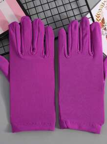 A Pair Of 22cm Milk Silk Elastic Short Riding Gloves, Suitable For Clothing Cosplay, Performances, And Fashion Decoration Holiday Gloves