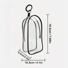 17 厘米娃娃透明展示和收纳盒 - PVC 包，带可拆卸钥匙扣，用于收藏玩具和化妆品，便携式旅行或家居装饰盒（7 英寸），Ladudu 娃娃收纳袋