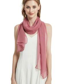 2025PANTONIGHT Long Chiffon Sheer Scarf For Womens - 071 Mauve - View 6