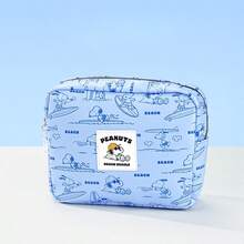 Miniso MINIISO Snoopy Around The Sea Diary Series Tas Kosmetik Persegi, Memudahkan Pengorganisasian Produk Kecantikan, Penting untuk Perjalanan dan Komuter Sehari-hari (1 Buah) - Biru - View 1