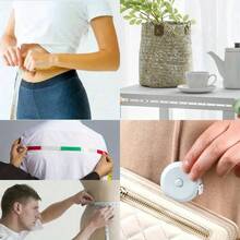 1pc SoftTouch Retractable Measuring Tape, 60 Inch Mini Double-Sided Flexible Measuring Tape, Used For Sewing, Tailoring, Weaving, Durable Blades, Portable Body And Fabric Measuring Tools - 綠色 - 查看 2