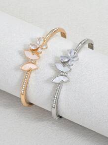 New Fashion Shinny Zirconia Shell Butterfly With Full Rhinestone Bracelet For Party Gift