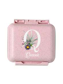 Caja de pastillas compartimentada personalizada, estuche de pastillas a prueba de humedad, organizador de pastillas de viaje para el bolsillo, caja de pastillas portátil, organizador de pastillas para personas mayores con compartimentos grandes, organizador de pastillas pequeño para bolso o bolsillo, adecuado para actividades al aire libre, viajes de negocios y recordar a las personas mayores que tomen la medicina a tiempo - Rosa - Ver 9