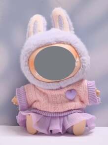 Clothes For Labubu 17cm The Monster Doll's Outfit Accessories Clothing DIY High-Quality Summer Hat Water Bottle T-Shirt And Shoes