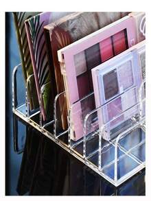1 Conjunto Estante de Armazenamento de Paleta de Sombras Grandes e Pequenas, Caixa de Pó Transparente, Organizador de Maquiagem Compartimento de Gaveta de Mesa, Novo Estilo