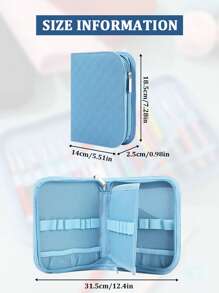 1pc Plain Minimalist Crochet Tool Storage Bag, Sewing Tool Organizer With Large Capacity, Convenient For Knitting Hobbyists And Beginners