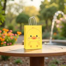 2件/6件/12件套小黄鸭礼品袋，每个袋子都有不同的表情，充满童趣和活力。采用优质材料制成，经久耐用，方便携带。适合个人使用，或作为节日、生日、派对、迎婴派对、性别揭晓、返校季、商场购物袋的礼物。 - 彩色 - 查看 4