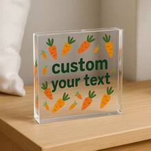 1pc Acrylic Ornaments Custom Easter Table Sign, Personalized Acrylic Holiday Plaque With Cute Dot And Egg Design, Gift For Spring Celebrations - Multicolor - View 4