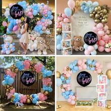 168pcs Baby Boxes & Gender Reveal Balloon Decorations - Pink & Blue Balloon Garland Arch Kit For Baby Shower & 1st Bday Gender Reveal Party Supplies - Blue and Pink - View 7