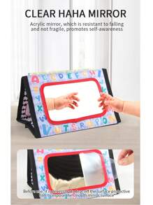 1 pièce Miroir bébé Jouets pour nourrissons 0-6 mois, développement cérébral avec livre en tissu froissé, jouets bébé haute contraste 6-18 mois garçons filles activité sensorielle tummy time