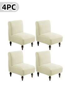 Armless Accent Slipper Chair Cover Slipcover,Stretch Spandex Removable Jacquard Non-Slip Slip Cover For Accent Chair Without Arms Furniture Protector For Living Dining RoomArmless Accent Slipper Chair Cover Slipcover,Slipper Chair Removable Fabric Stretch Spandex Removable For Armless Chair Furniture Protector Covers For Living Dining Room