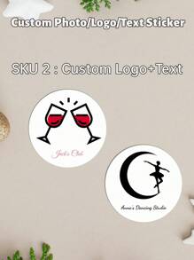 Da 30 a 1000 adesivi personalizzati, base bianca rotonda, con possibilità di personalizzare immagine/logo/testo/font/colore, adatti come adesivi di auguri/adesivi con nome/adesivi per regali/sigilli per buste per matrimoni, Natale, ritorno a scuola