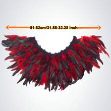 Châle de femmes en plumes artificielles, cape, col en dentelle, costumes de sorcière pour Halloween et carnaval