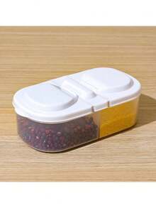 1/2件雙層網格食物儲存盒，極簡透明收納盒，適用於廚房、夏季海灘派對、食物、露營、收納整理、房間裝飾、廚房用品 - 彩色 - 查看 9
