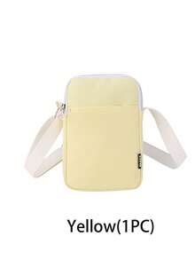 多种颜色可选拉链斜挎包：适合日常休闲使用的简约纯色手机包、个性化尼龙斜挎手机包、女士旅行单肩包、万圣节、圣诞节和感恩节的完美节日礼物 - 彩色 - 查看 15
