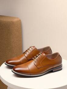 Men's Classic Business Style Modern Oxfords Father's Day Gifts - Brown - View 2
