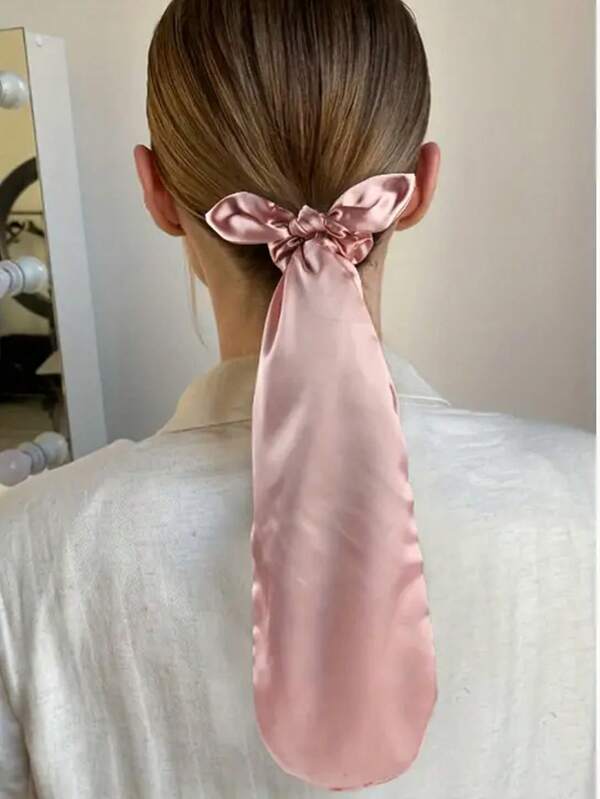 1 Pc Ladies Simulation Silk Long Sleeping Cap, Home Hair Care Long Tail Cap (Care Long Hair Must)