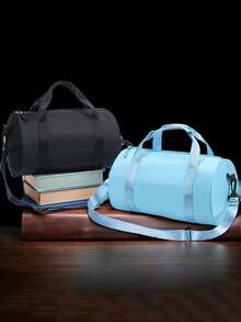 1pc Sports & Fitness Bag, Large Capacity Travel Duffel Bag, Wet & Dry Separation, Lightweight And Convenient For Men And Women