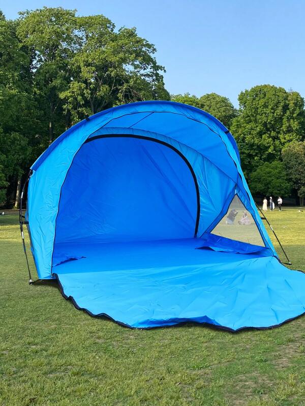 1pc 1-4 Person Large Size Double-Door Tent With Mesh Net, Sun Shading And Water-Resistant, Easy To Set Up And Carry For Camping, Outdoor Travelling
