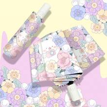 Umbrellas And Rain Hat Umbrellas - Pink Flower Bear Manual Model - View 2